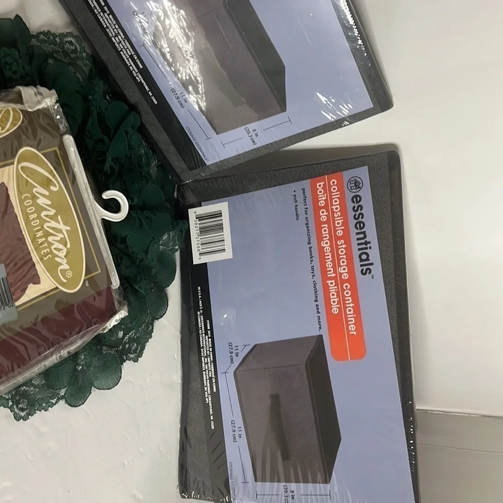 CURTRON COORDINATES BALLOON VALANCE AND ESSENTIALS STORAGE CONTAINERS